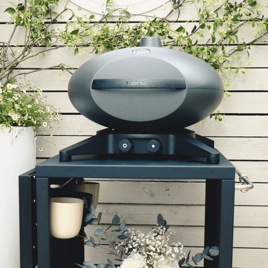 Ex Display Morsø Forno Gas Medio Grill Oven with table and side accessories - Garden House Design